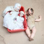 3 Vintage dolls, including Armand Marseille 390