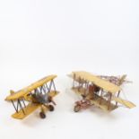 2 model aircraft, including RAF bi-plane (2)