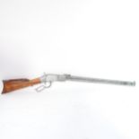 A replica Winchester 1866 lever action carbine, barrel length 58cm