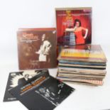 Various Vintage vinyl LPs and records, including Louis Armstrong, Lionel Hampton, Eddie Condon
