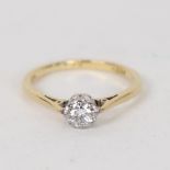 An 18ct diamond solitaire ring, size L