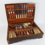 A Mappin & Webb canteen of cutlery for 8 people, including carving set