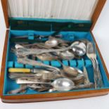 A quantity of mixed plated cutlery, including some King's pattern