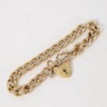 WITHDRAWN A 9ct gold curb link bracelet, 28.7g