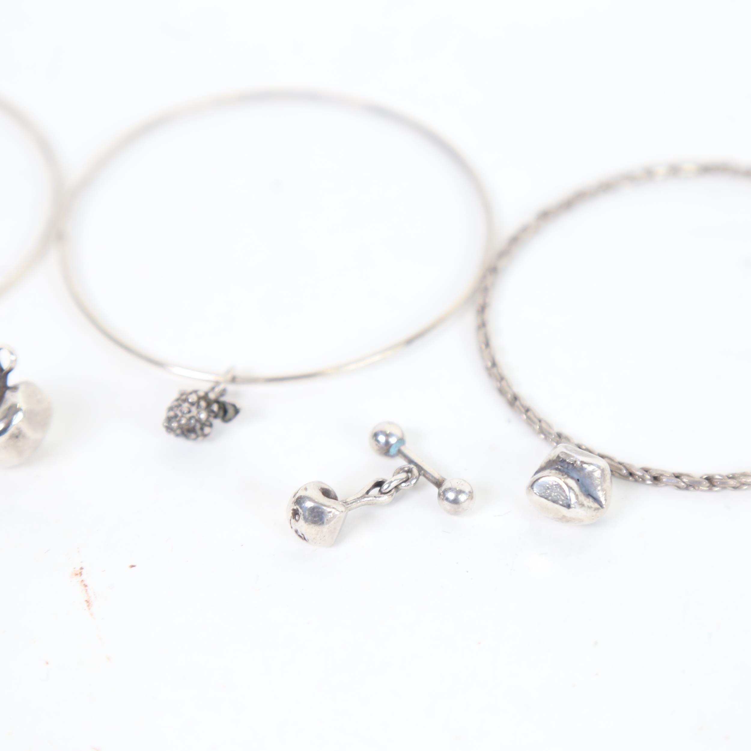 3 various silver bracelets etc - Image 2 of 2