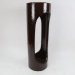 Hasle, a mid-century Danish pottery umbrella stand, with maker's mark to the base, height 55cm