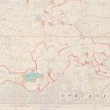 An early 20th century leather-covered folding map of Hop Farm Bodiam and Ewhurst Sussex, by Arthur