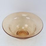 A large Whitefriars bubble-glass bowl, diameter 30cm