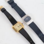 A lady's gold plated cased Eterna wristwatch, and a lady's Vulcan wristwatch