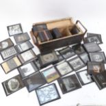 A collection of Victorian glass magic lantern slides
