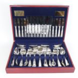 A Viners 58-piece Tudor canteen of cutlery in fitted box