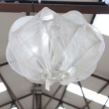 A mid-century lucite and wirework ceiling light shade, diameter approx 50cm