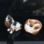 2 Royal Doulton dog figures, comprising Spaniel holding pheasant, and HN2585 Spaniel in basket (2)