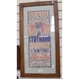 Framed Vintage poster advertising The Vic Burnley, height 82cm overall