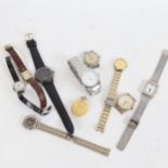 Various wristwatches, including Omega Deville, Gucci, Rotary etc