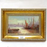 Raymond Campbell, small oil on board, London Bridge, signed, framed, overall 20cm x 28cm