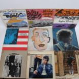 Various Vintage vinyl LPs and records, including 14 x Bob Dylan, and 4 x Dylan Thomas