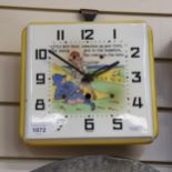 A ceramic nursery rhyme wall clock, 22cm