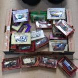 Boxed models of Yesteryear vans etc