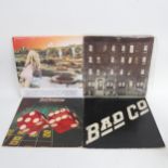 Various Vintage vinyl LPs and records, including Bad Company x 2, 1 original Led Zeppelin and 1