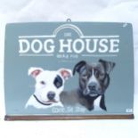 Clive Fredriksson, painted sign for the Doghouse Bar and Pub, overall 84cm x 61cm