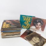 Various Vintage vinyl LPs and records, including Billie Holiday, Nancy Wilson, Ella Fitzgerald