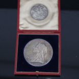 An 1837 Queen Victoria Diamond Jubilee medallion, and a Victorian silver crown