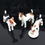 3 Royal Doulton dog figures, comprising HN1014 Rough-haired Terrier, similar HN923, and Beagle