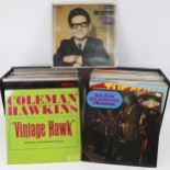 Various Vintage vinyl LPs and records, including Roy Orbison, Alan Elsdon, Coleman Hawkins etc (2