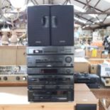 PIONEER - a Vintage stacking Hi-Fi system, comprising multi-play compact disc player, stereo