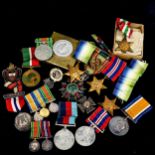 A collection of Great War, Second World War, and Continental medals, orders and medallions