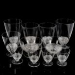 LALIQUE NIPPON - a group of 11 various glasses, etched signatures Perfect condition
