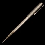 A Vintage 9ct gold Yard-O-Led propelling pencil, engine turned decoration, by E Baker & Son,