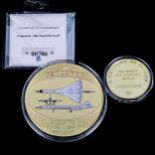 2 Concorde 2003 commemorative limited edition medallions
