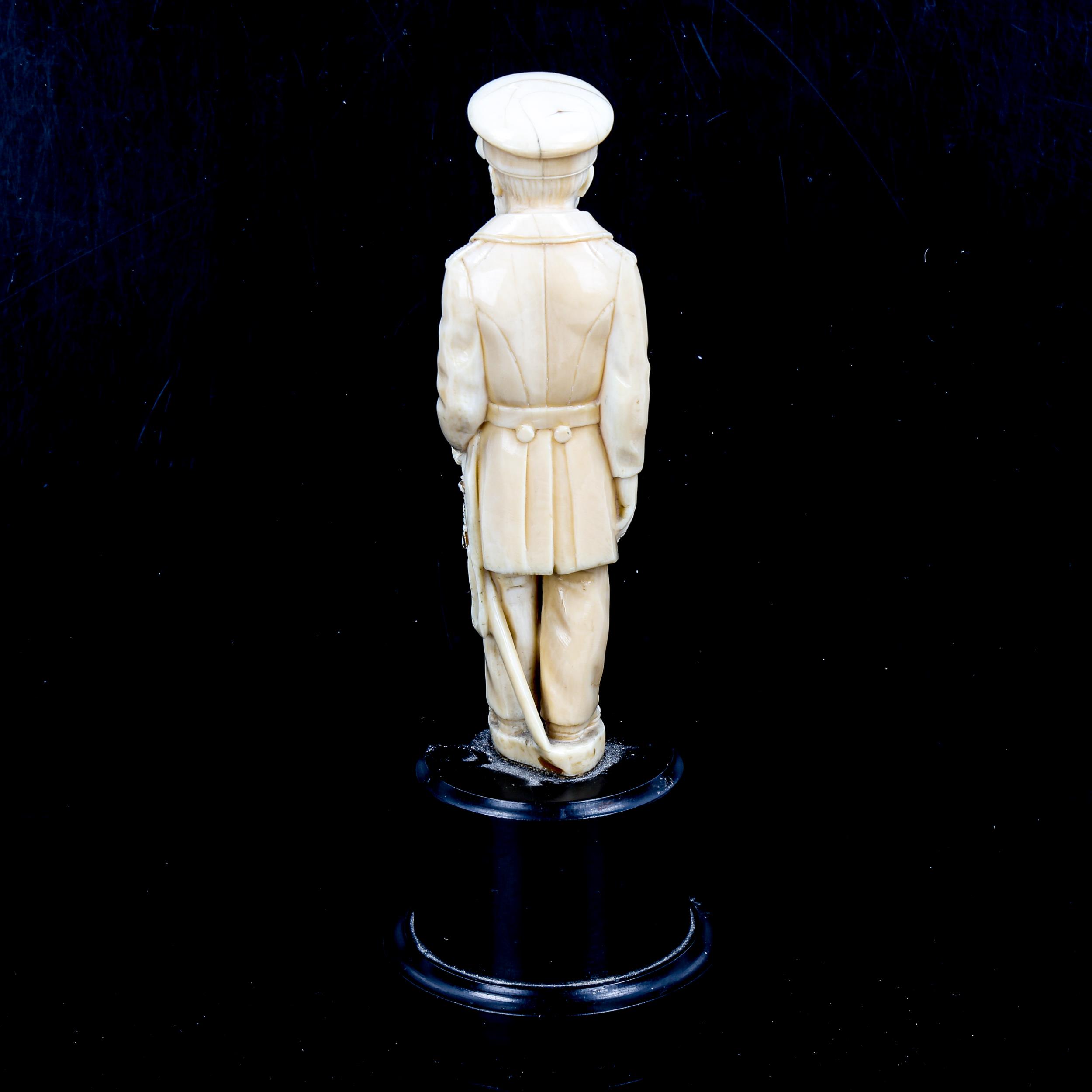 MILITARY INTEREST - a carved ivory figure "The General" believed to be Field Marshall Jan Smuts ( - Image 3 of 3