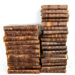 A group of Antiquarian leather-bound books, including Spectator