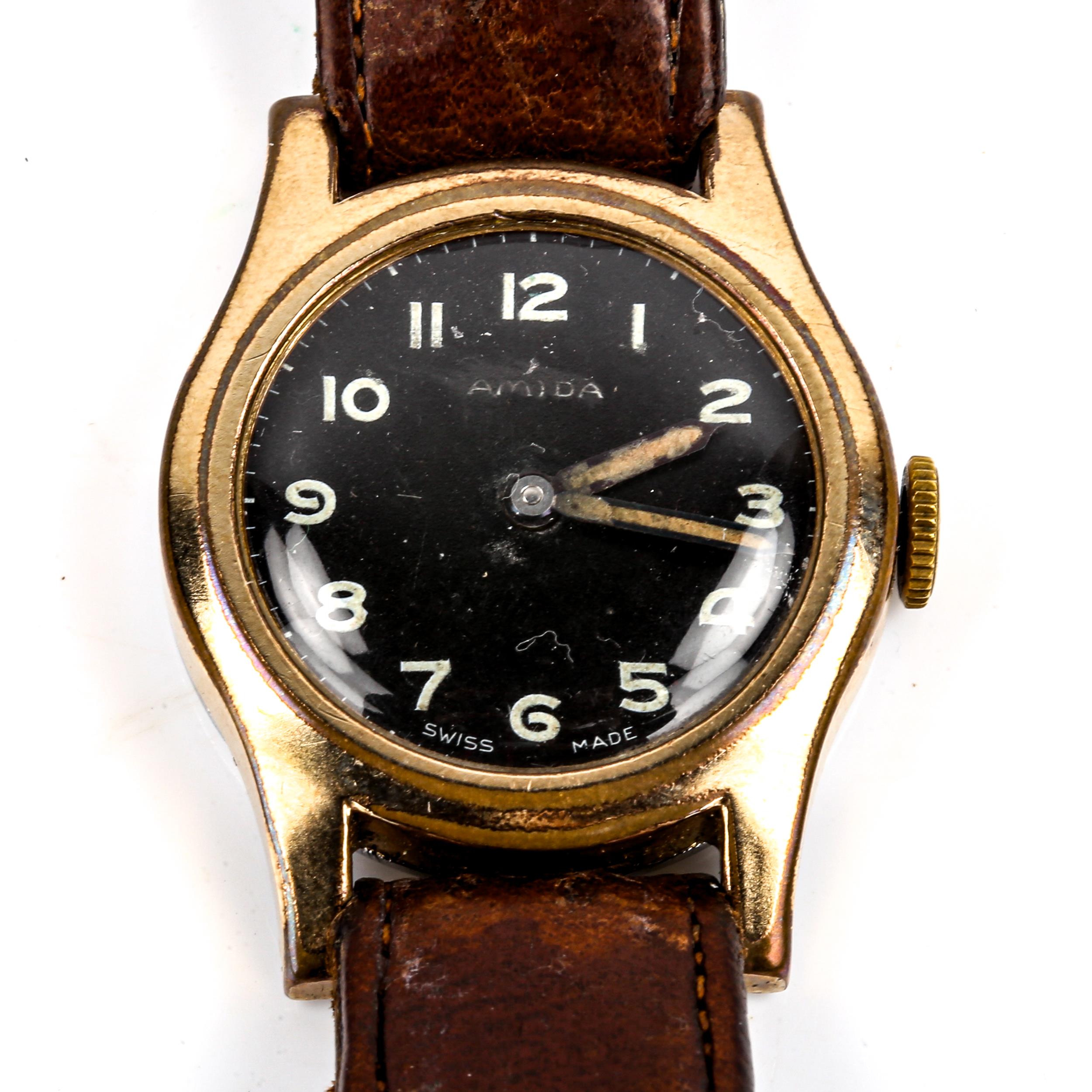 AMIDA - a Second World War Period gold plated Royal Navy Naval Air Squadron pilot's mechanical