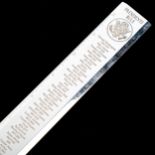 A heavy gauge Elizabeth II silver Presidents Rule ruler, engraved with the name of every US