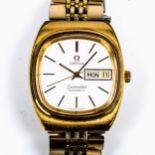 OMEGA - a gold plated stainless steel Seamaster automatic bracelet watch, ref. 166.02.11, circa
