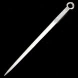 A Victorian Scottish silver meat skewer, with engraved crest Recte Ferio, by William Marshall,