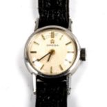 OMEGA - a lady's stainless steel mechanical wristwatch, ref. 511.238, circa 1968, silvered dial with