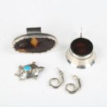 Various handmade silver jewellery, including ring, pendant etc, 55g total No damage, only general