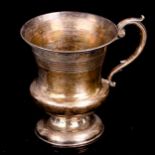 A Victorian silver thistle-shaped christening mug, indistinct maker's marks, hallmarks London