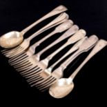 Various silver forks and spoons, including Scottish, Victorian, Continental etc, 22.2oz total Lot