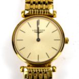 LONGINES - a lady's Vintage gold plated La Grande Classique De Longines quartz bracelet watch,