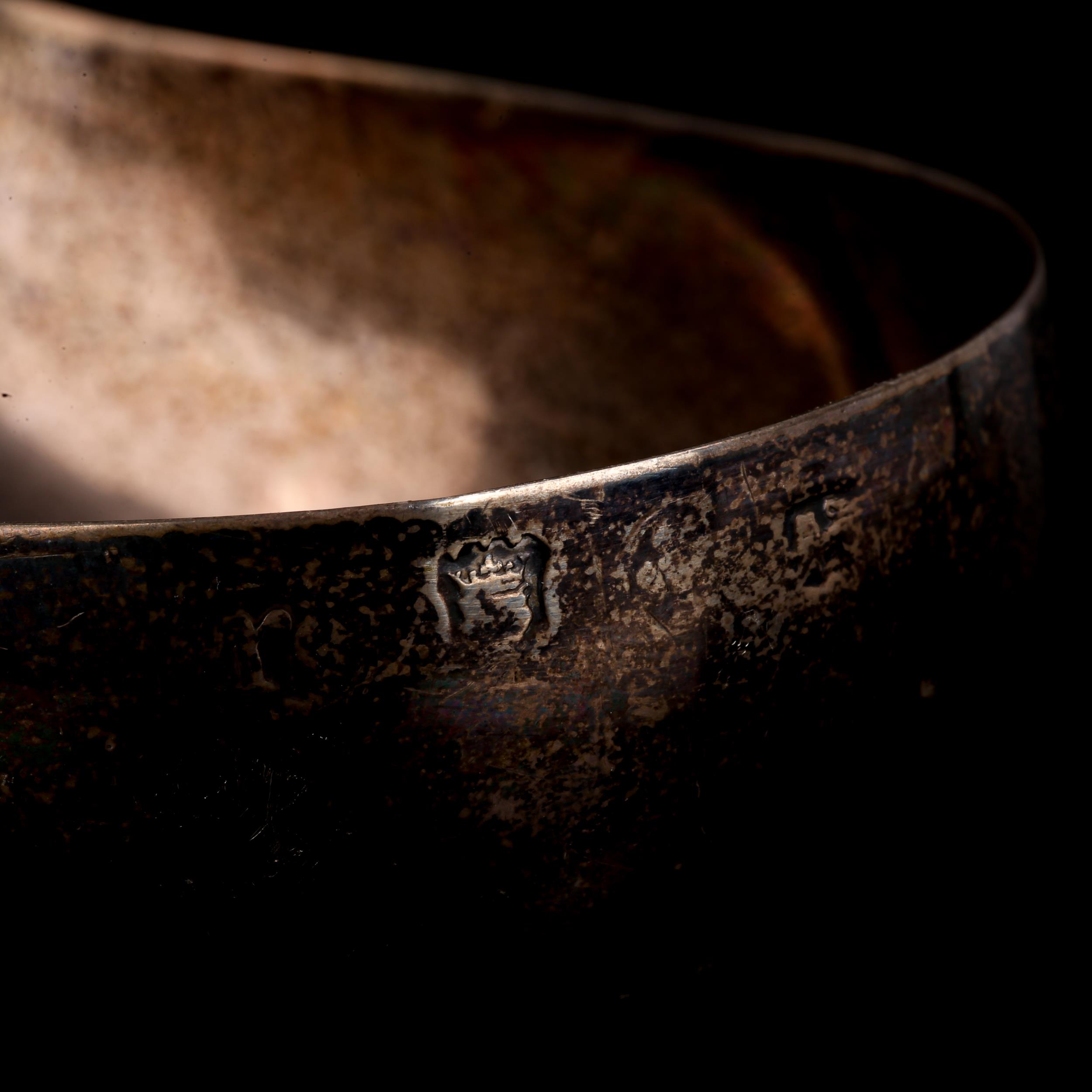 A George II silver pap boat, indistinct maker's marks, hallmarks London 1752, length 12.5cm, 1.6oz - Image 3 of 4