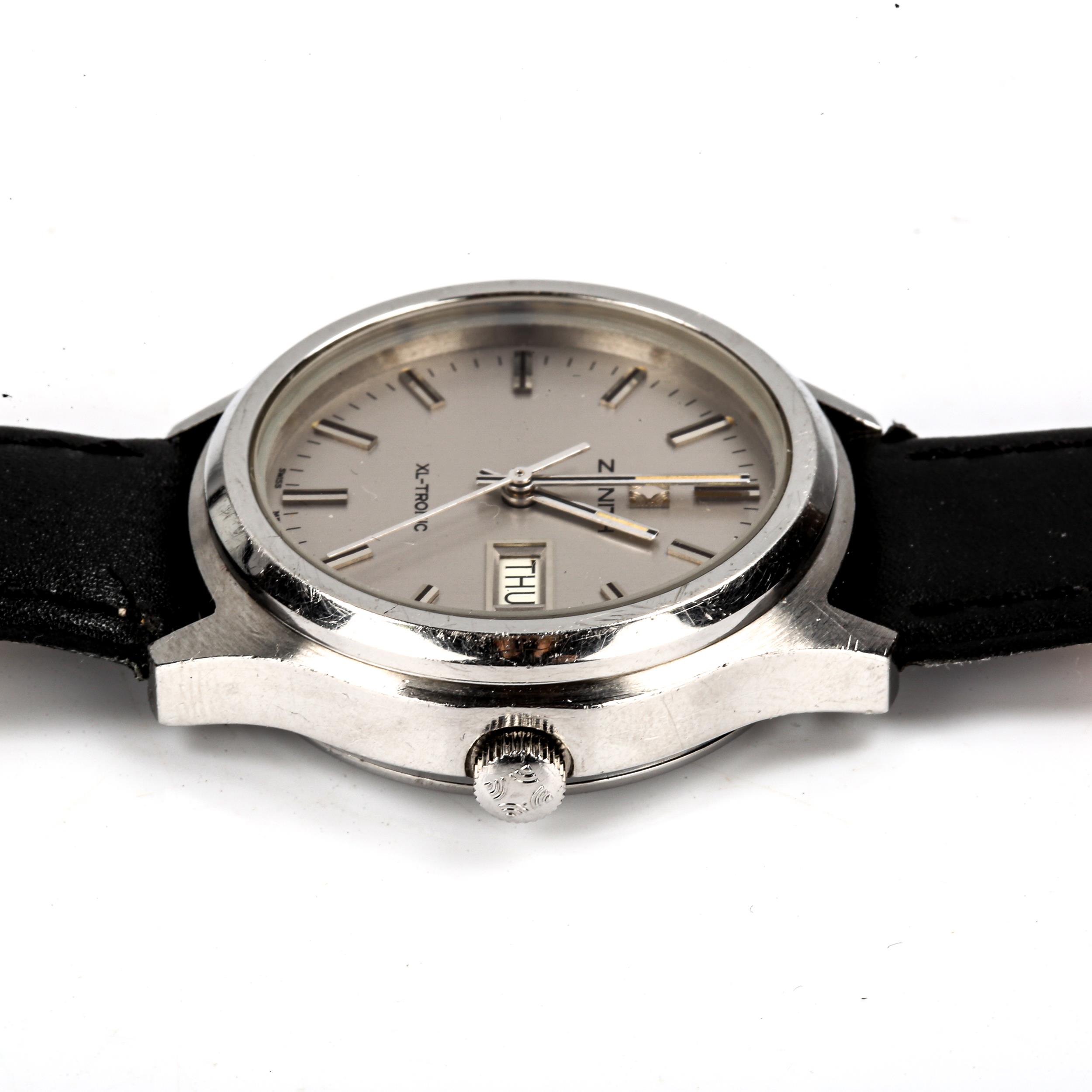 ZENITH - a Vintage stainless steel XL-Tronic quartz wristwatch, ref. 01.0020.505, circa 1970s, - Image 3 of 5