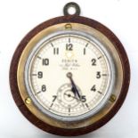 ZENITH - an early 20th century Rolls Royce dashboard clock, silvered dial with Arabic numerals,