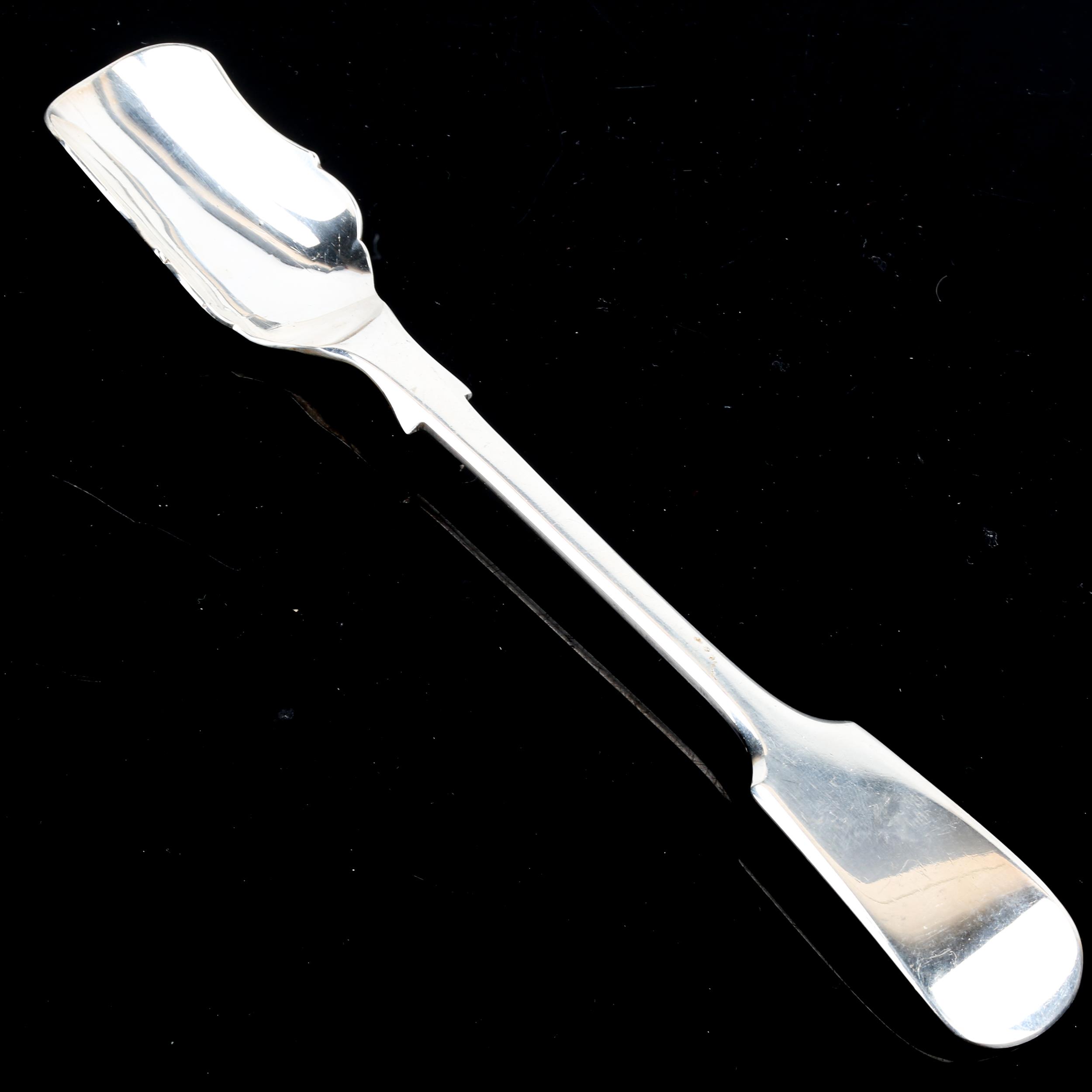 An Edwardian silver Fiddle pattern Stilton scoop, by J & J Maxfield Ltd, hallmarks Sheffield 1902,