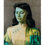 Tretchikoff, mid-century colour print, Miss Wong, 60cm x 50cm, original frame Good condition